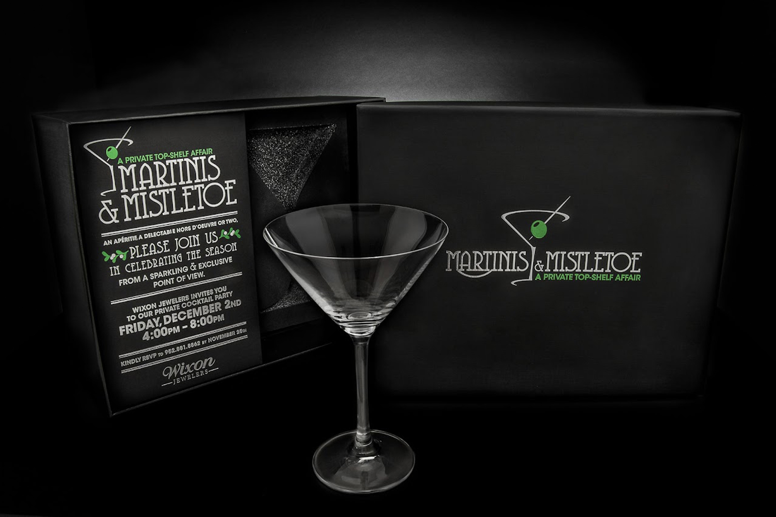 Martinis and Mistletoe Invitation