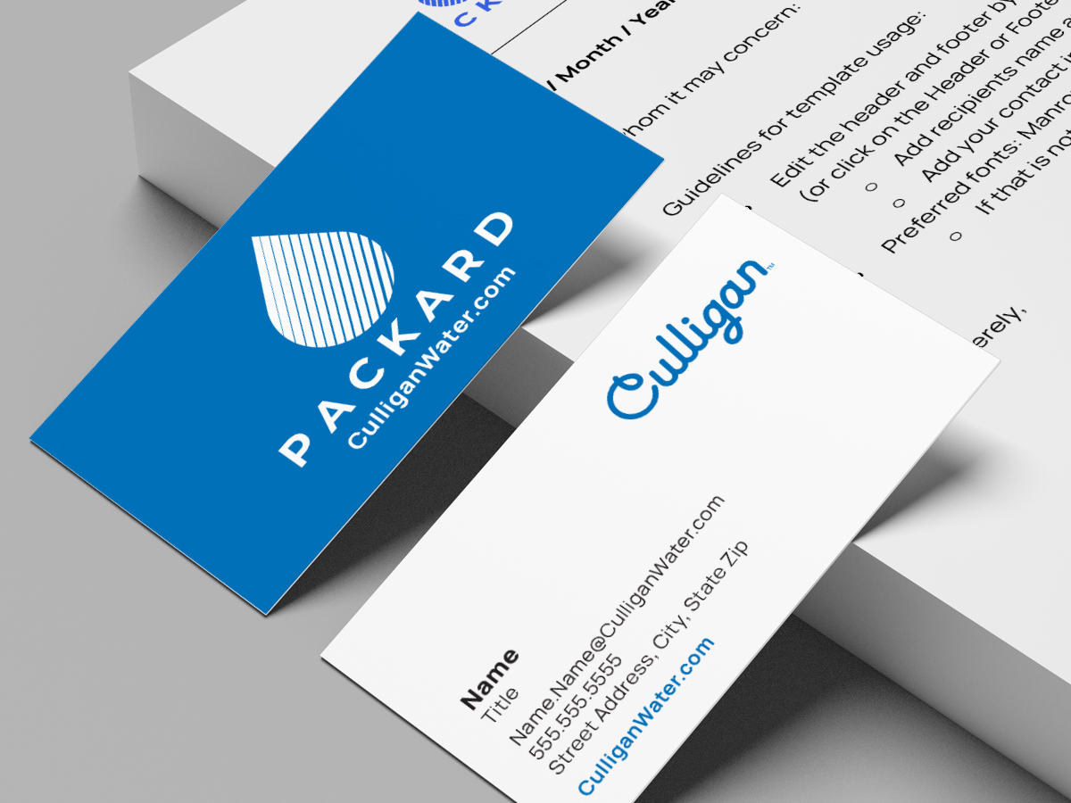 Packard Culligan Business Cards